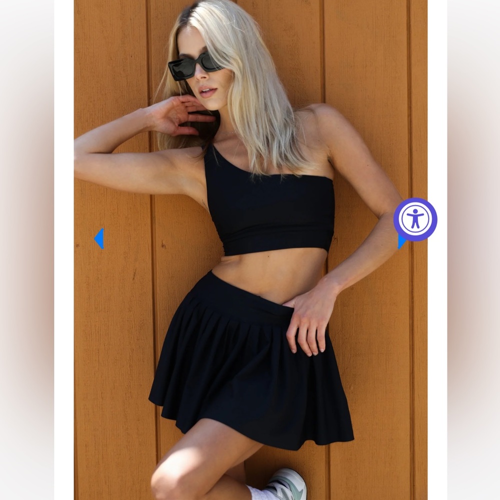NWT Skatie Ansley Bikini One Shoulder crop Top or Sports Bra